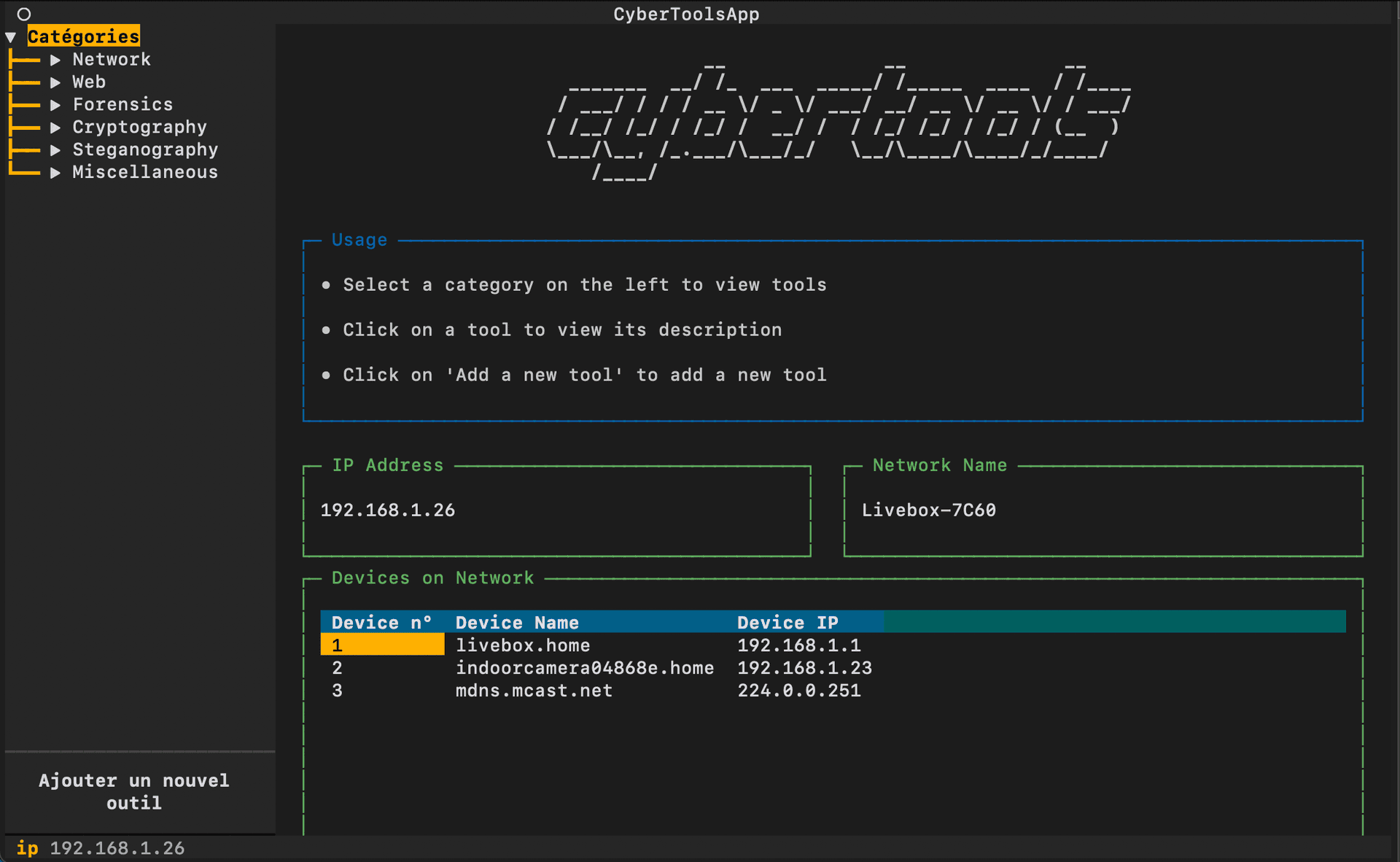 Image de l'application CyberTools